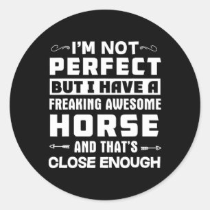 Paardrijden - Paardrijder Funny Horse Ronde Sticker
