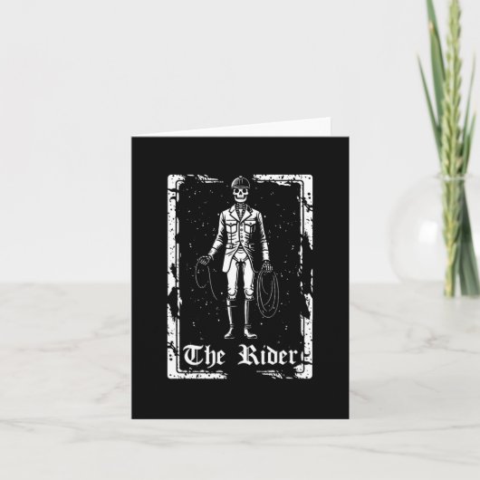 Paardrijden Paardrijder - Skeleton Tarot Kaart (Voorkant)