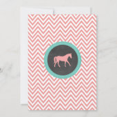 Paardrijden Party Nodig Chevron Pony Uitnodiging u (Achterkant)