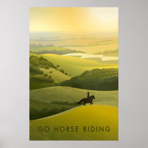 Paardrijden Reizen Reisposter Poster