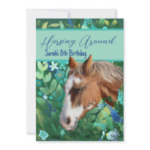 Paardrijden rond Flower Lover Brown Horse