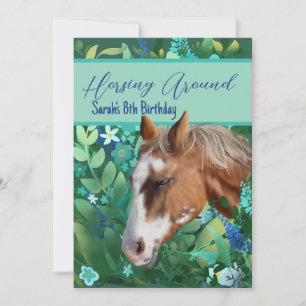 Paardrijden rond Flower Lover Brown Horse Kaart