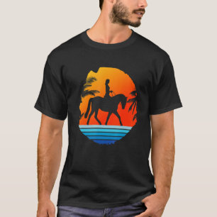 Paardrijden Ruitersport Retro Paardrijden T-shirt