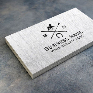 Paardrijden Ruitersport Rustiek Houten Visitekaartje