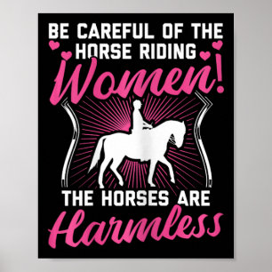 Paardrijden Shirt Vrouwen Paardrijden Paardeneigen Poster