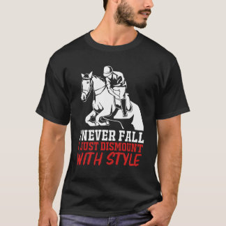 Paardrijden Show Springen Grappig Equestrian meisj T-shirt