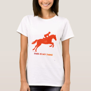 Paardrijden Silhouet Minimaal Levensstijl T-shirt