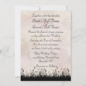 Paardrijden Silhouette Paar Zonsondergang Huwelijk Kaart (Achterkant)