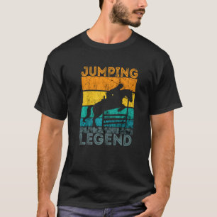 Paardrijden Springen Legende Vintage Retro Show T-shirt