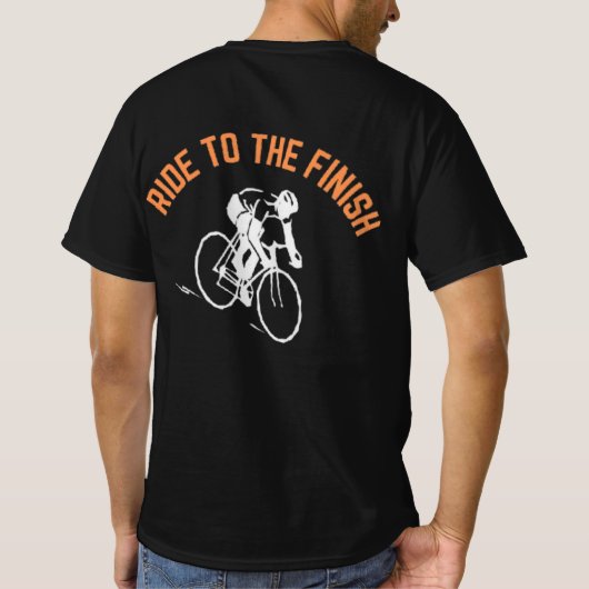 Paardrijden tot finish t-shirt (Achterkant)