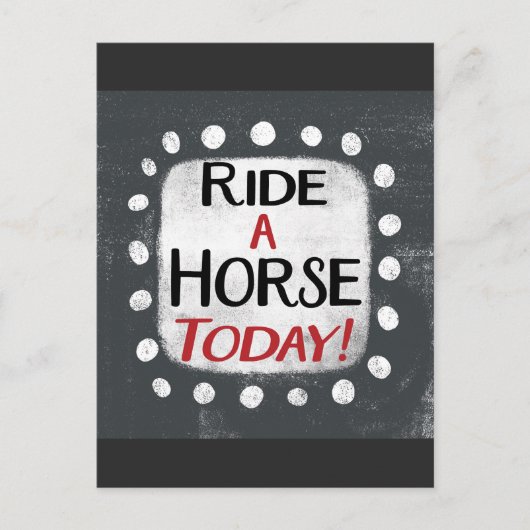 Paardrijden vandaag Briefkaart (Voorkant)
