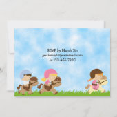 Paardrijden Verjaardag Uitnodiging, Meisjes & Jong Kaart (Achterkant)