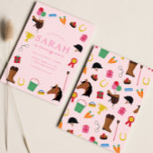 Paardrijden Verjaardagsfeestuitnodiging Kaart