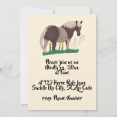Paardrijden Verjaardagsfeestuitnodigingen Kaart (Achterkant)