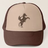 Paardrijdende Vrouw Trucker Pet (Voorkant)