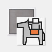 Paardrijder 1 magneet (Voorkant / Achterkant)