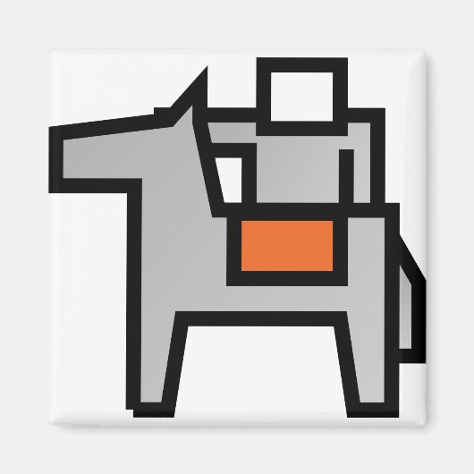 Paardrijder 1 magneet (Voorkant)
