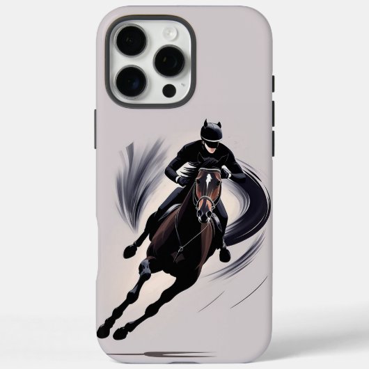 Paardrijder galopperend Case-Mate iPhone case (Achterkant)