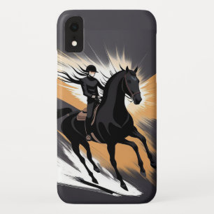 Paardrijder galopperend onder het maanlicht Case-Mate iPhone case