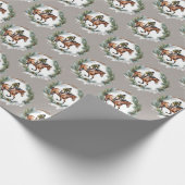 Paardrijder Kerstcadeauverpakking Cadeaupapier (Hoek)