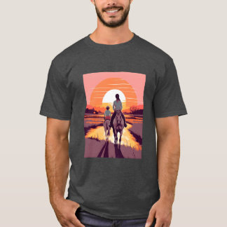 Paardrijder moeder dochter paardrijder t-shirt