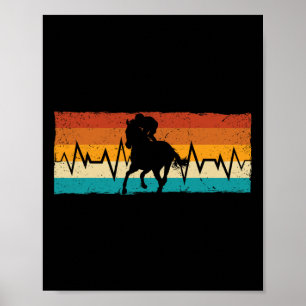Paardrijder Paardenrenner Paardenliefhebber R Poster