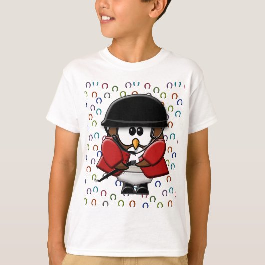 paardrijder uil t-shirt (Voorkant)