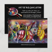 PAARDRIJDERS IN DE NACHT Fantasie Uitnodiging Briefkaart (Voorkant / Achterkant)