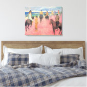 Paardrijders op het strand in Tahiti (Paul Gaugin) Canvas Afdruk (Insitu (Slaapkamer))