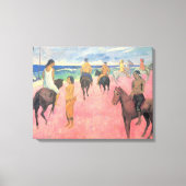 Paardrijders op het strand in Tahiti (Paul Gaugin) Canvas Afdruk (Voorkant)