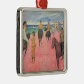 Paardrijders op het strand in Tahiti (Paul Gaugin) Metalen Ornament (Rechts)
