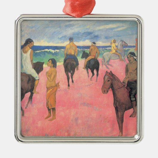 Paardrijders op het strand in Tahiti (Paul Gaugin) Metalen Ornament (Voorkant)