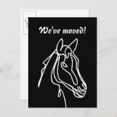 Paardrijdpaarden die briefkaarten verplaatsen voor (Voorkant / Achterkant)