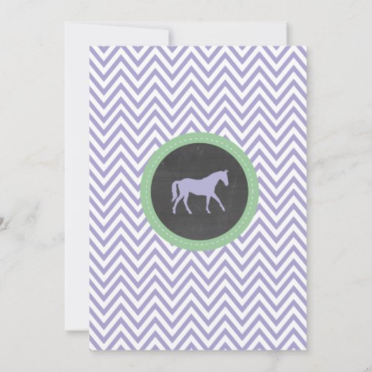 Paardrijfeest nodigt uit tot Paarse Pony Kaart (Achterkant)