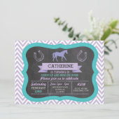 Paardrijfeest Uitnodiging Pony Uitnodiging (Staand voorkant)