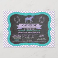 Paardrijfeest Uitnodiging Pony Uitnodiging