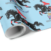 paardrijkskundig show cadeaupapier (Rol Hoek)