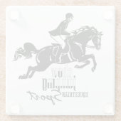 paardrijkskundig show glazen onderzetter (Achterkant)