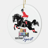 paardrijkskundig show keramisch ornament (Links)