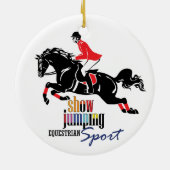 paardrijkskundig show keramisch ornament (Achterkant)