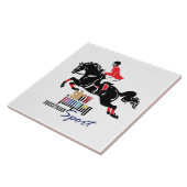 paardrijkskundig show tegeltje (Zijkant)