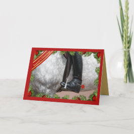Paardrijlaarzen - Groeten van het paardenseizoen Feestdagen Kaart