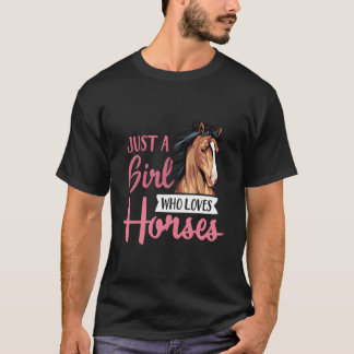 Paardrijles 'Gewoon iemand die van paarden houdt' T-shirt