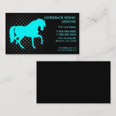 Paardrijlessen aangepaste visitekaartjes (Voorkant / Achterkant)