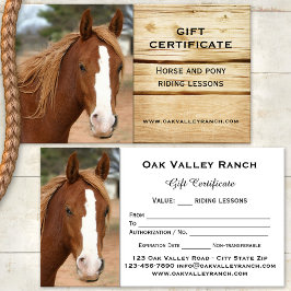 Paardrijlessen Cadeaubon Sjabloon Kortingskaartje
