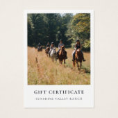 Paardrijlessen Cadeaubon Template Visitekaartje (Voorkant)