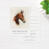 Paardrijlessen Cadeaubon Template Visitekaartje (Bureau)