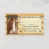 Paardrijlessen Foto Cadeaubon Kortingskaartje (Achterkant)