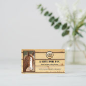 Paardrijlessen Foto Cadeaubon Kortingskaartje (Staand voorkant)