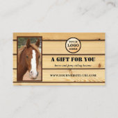 Paardrijlessen Foto Cadeaubon Kortingskaartje (Voorkant)